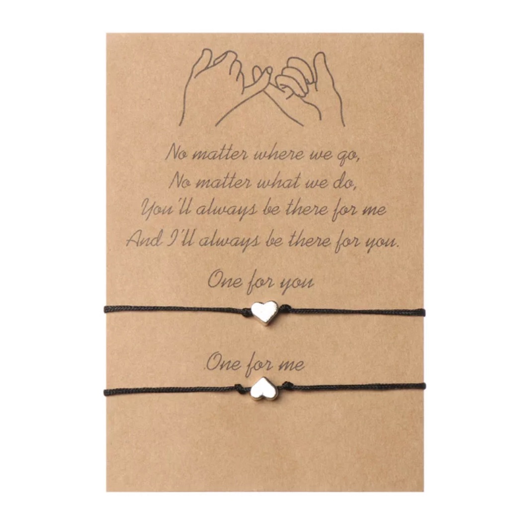 3/$30 Matching Best Friends Heart Bracelet Set